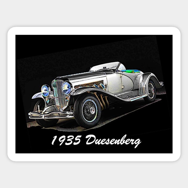 1935 Duesenberg Roadster Car Sticker by CarloVaro